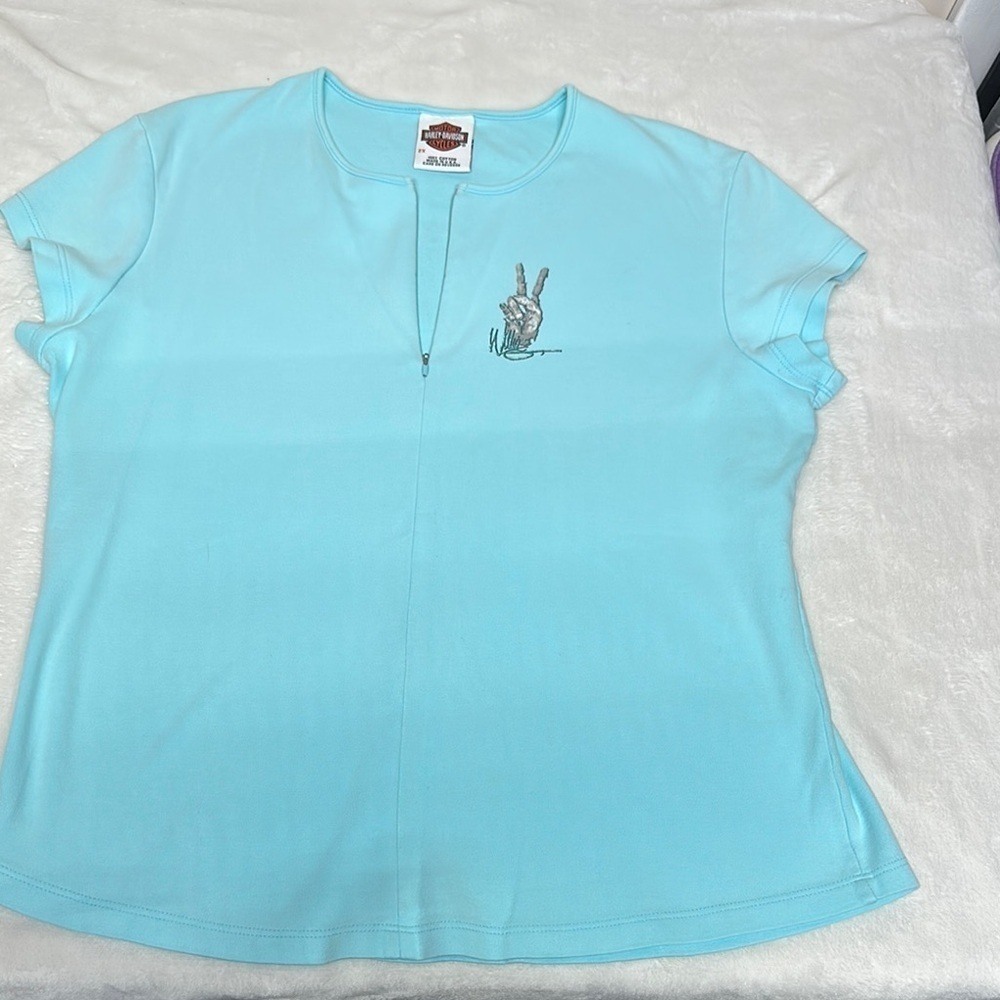 Harley-Davidson Blue Willie G Short Sleeve Tee